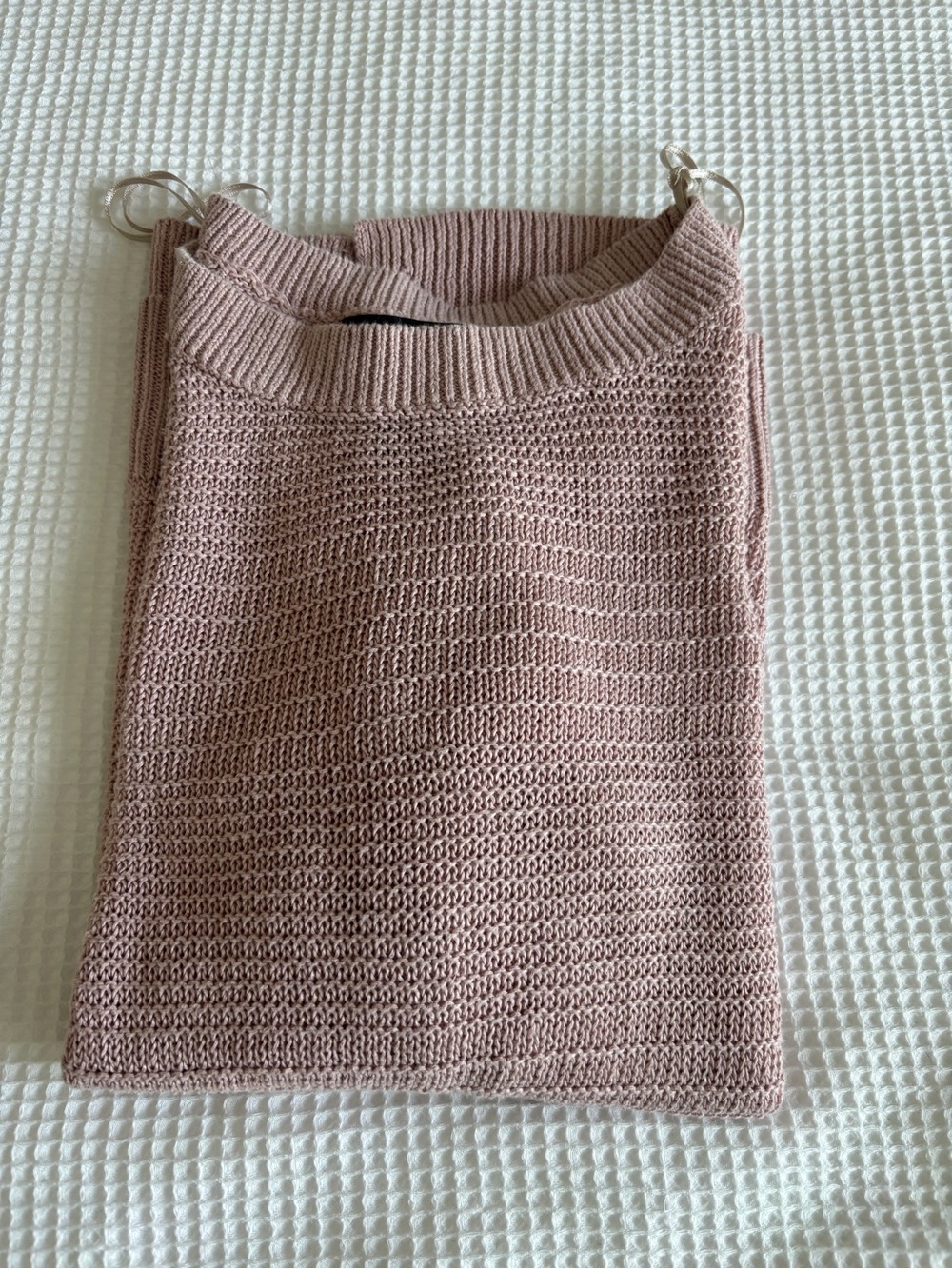 Tahari Mauve Knit Crewneck Sweater